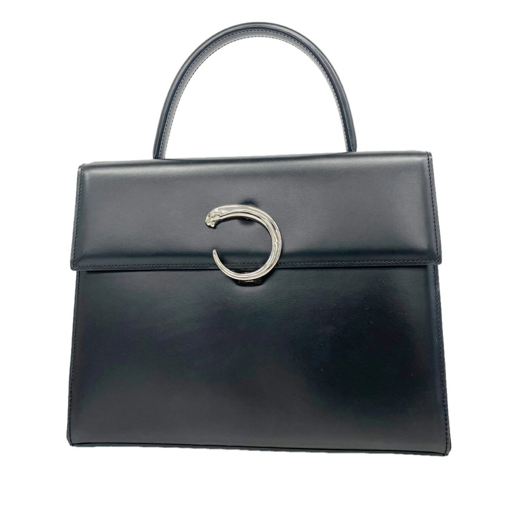 Cartier Panthère Leather Handbag, Black, for Women